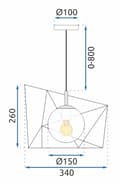 Miniatyrbild 8 av 8: HÄNGANDE LAMPA APP1022-1CP