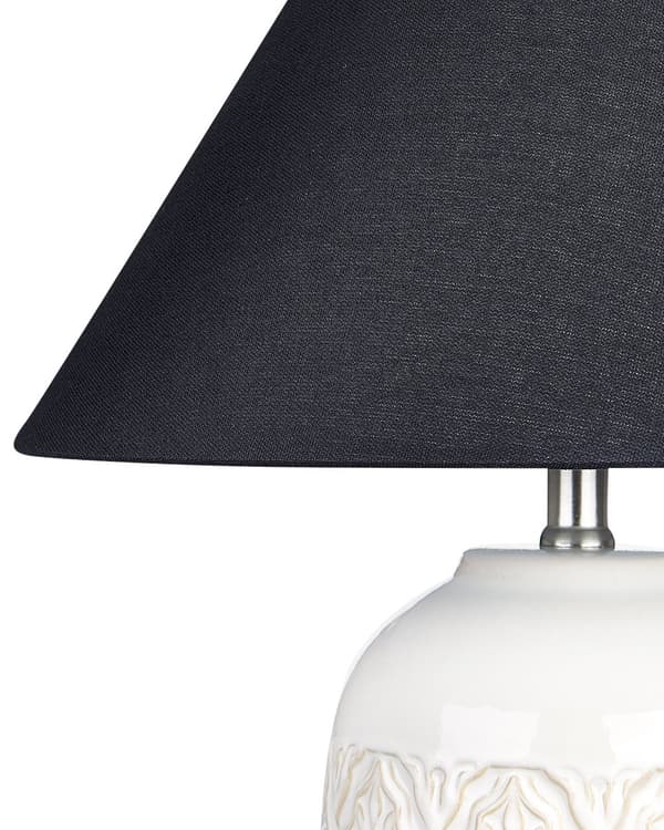 Bordlampe Beige Keramikk Stoffskjerm Stemningsfull belysning Nattlampe Tilbehør Soverom Stue