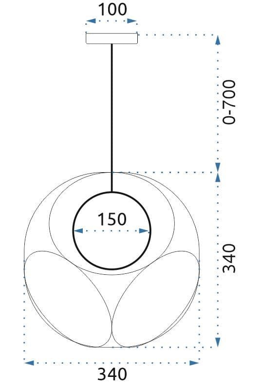 VEDHÆNGSLAMPE APP1019-1CP