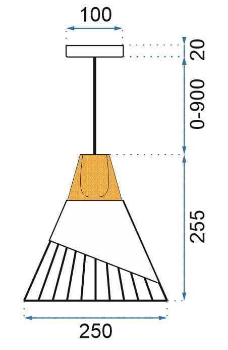 SKANDINAVISK METAL LOFTSLAMPE APP225-1CP