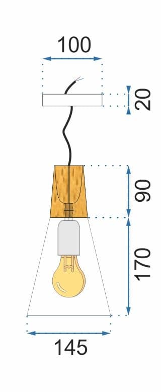 SCANDI B LOFTSLAMPE APP058-1CP HVID