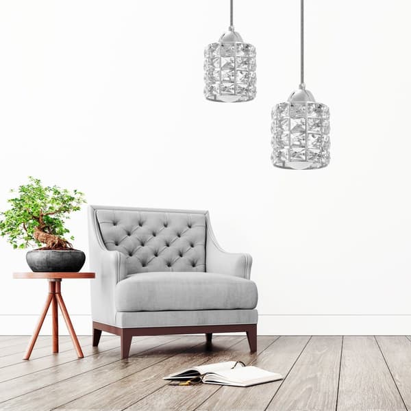 LOFTSLAMPE KRYSTAL APP727-1CP SØLV