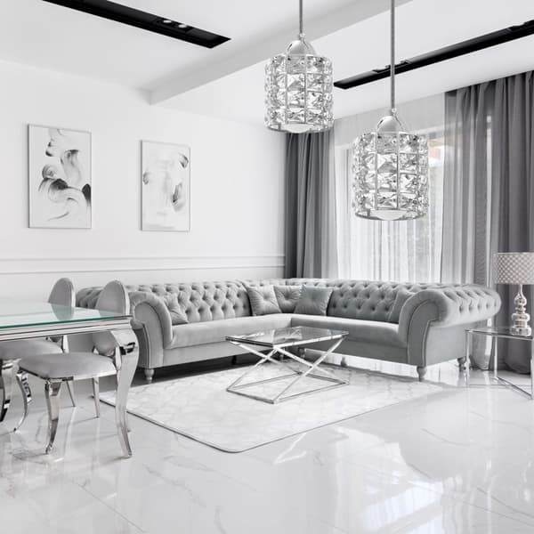 LOFTSLAMPE KRYSTAL APP727-1CP SØLV