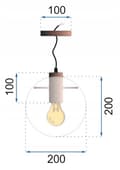Miniatyrbild 9 av 9: LASSI GLAS HÄNGANDE TAKLAMPA 20 CM ROSÉGULD