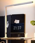 Pikkukuva 2 / 11: LED-pöytävalo hopea metalli 120 cm alumiini nipistimellä kiinnitettävä moderni tyyli