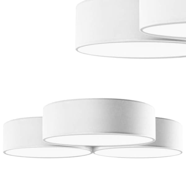 PLAFOND LAMPE APP879-C TREDOBBELT 3X40CM HVID