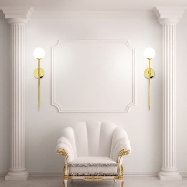 VÆGLAMPE MODERNE 52CM APP578-1W GULD