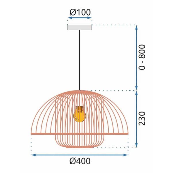 LOFTSLAMPE BOHO NATURAL APP887-1CP