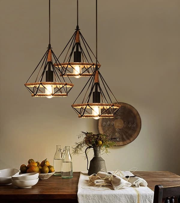 LOFT STIL BOHO REB GEOMETRISK VEDHÆNG LOFTSLAMPE APP678-1CP