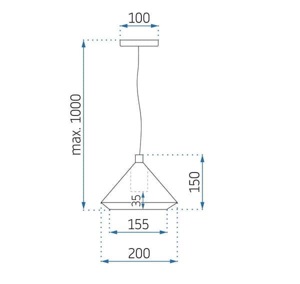 VEDHÆNGSLAMPE APP1004-1CP