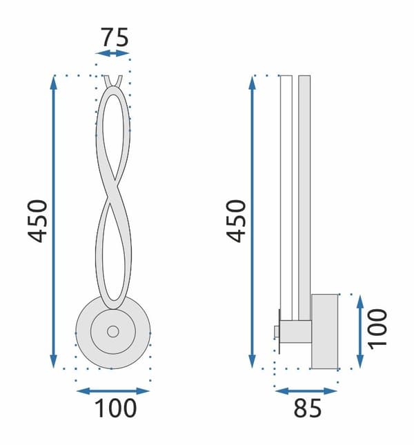 LED VÆGLAMPE APP1048-W SORT
