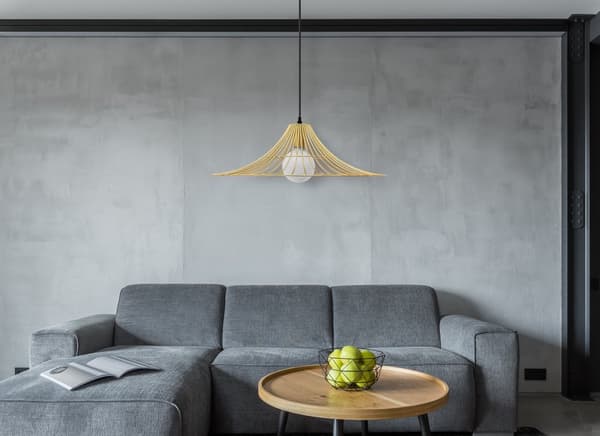 LOFT PLATT RUND HÄNGANDE TAKLAMPA APP499-1CP GULD