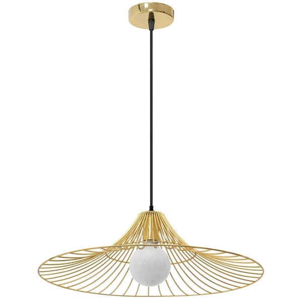 LOFT PLATT RUND HÄNGANDE TAKLAMPA APP499-1CP GULD