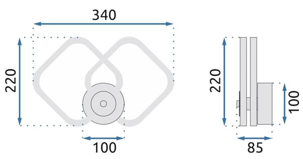 VÆGLAMPE LED APP1044-W SORT