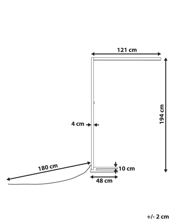 Gulvlampe LED-lampe Svart Aluminium 194 cm Bryter Dimming Moderne Belysning Hjemmekontor