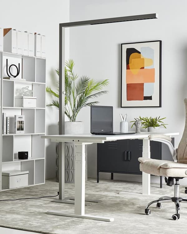 Gulvlampe LED-lampe Sølv Aluminium 194 cm Bryter Dimming Moderne Belysning Hjemmekontor