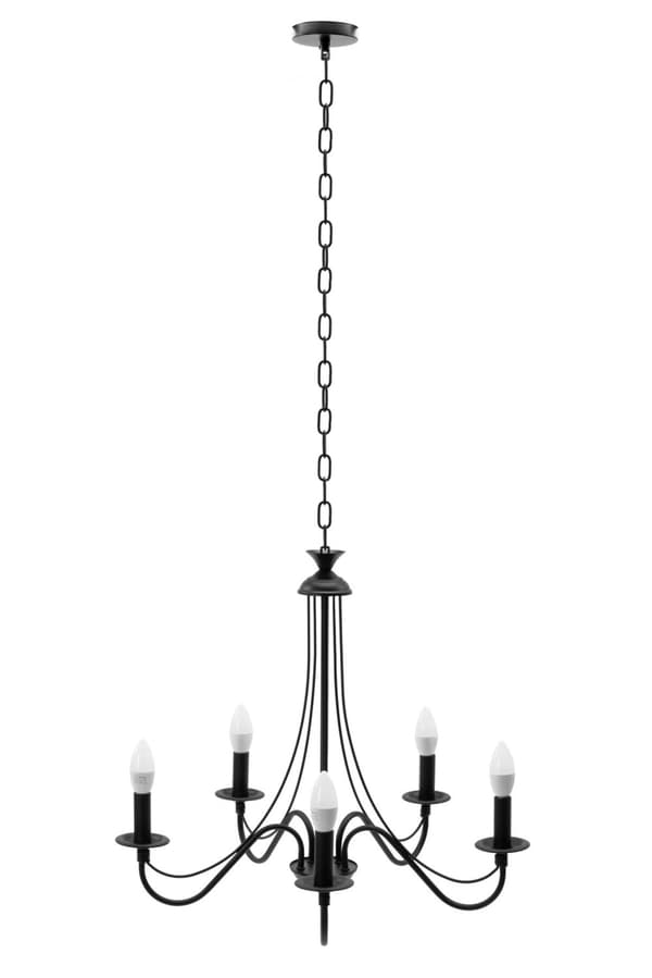 RUSTIK LOFTSLAMPE APP647-5CP SORT