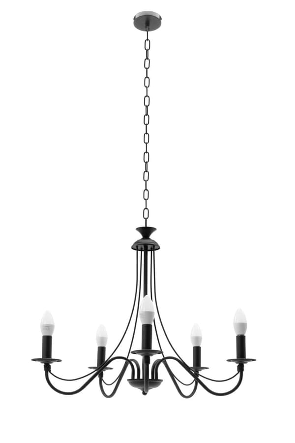 RUSTIK LOFTSLAMPE APP647-5CP SORT