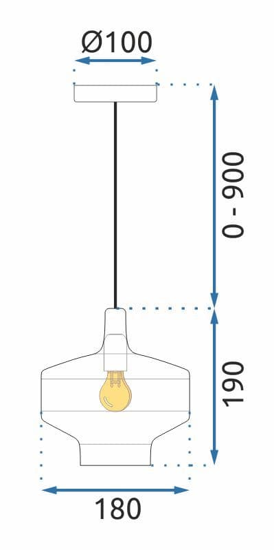 HÄNGANDE LAMPA APP1123-1CP ROSA