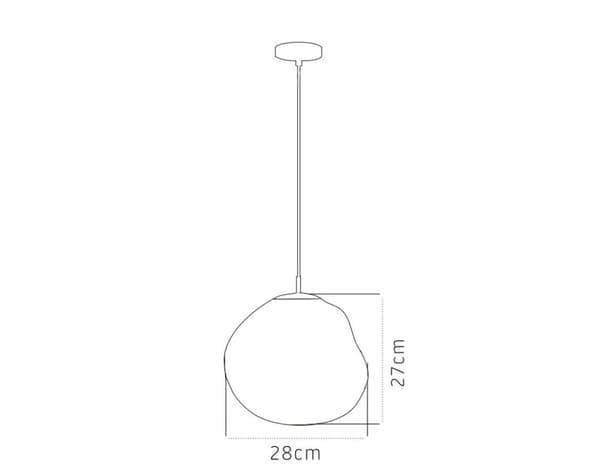 GLAS HÄNGANDE TAKLAMPA APP331-1CP GULD