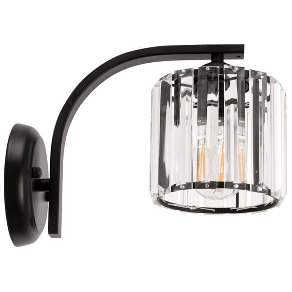 VÆGLAMPE METAL KRYSTAL APP512-1W SORT
