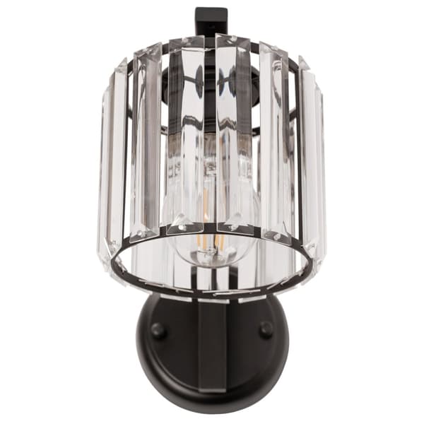 VÆGLAMPE METAL KRYSTAL APP512-1W SORT
