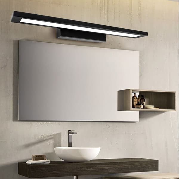 LED-KYLPYHUONEVALAISIN PEILIN PÄÄLLÄ 40CM APP839-1W TASAINEN MUSTA