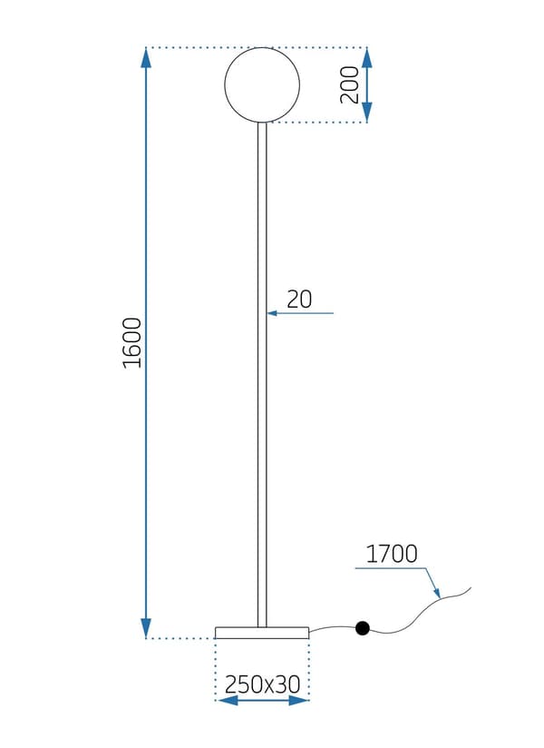 STÅENDE GOLVLAMPA APP926-1F