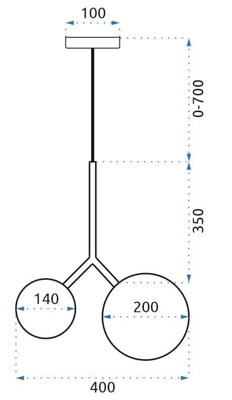 VEDHÆNGSLAMPE APP1013-2CP