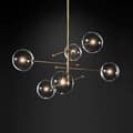 Miniatyrbillede 7 af 8: PENDEL LAMPE GLAS KUGLER 6 APP919-6CP GULD