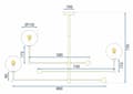 Miniatyrbillede 8 af 8: PENDEL LAMPE GLAS KUGLER 6 APP919-6CP GULD