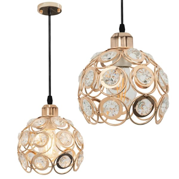 VEDHÆNG LOFT LYS KRYSTAL APP208-1C GULD