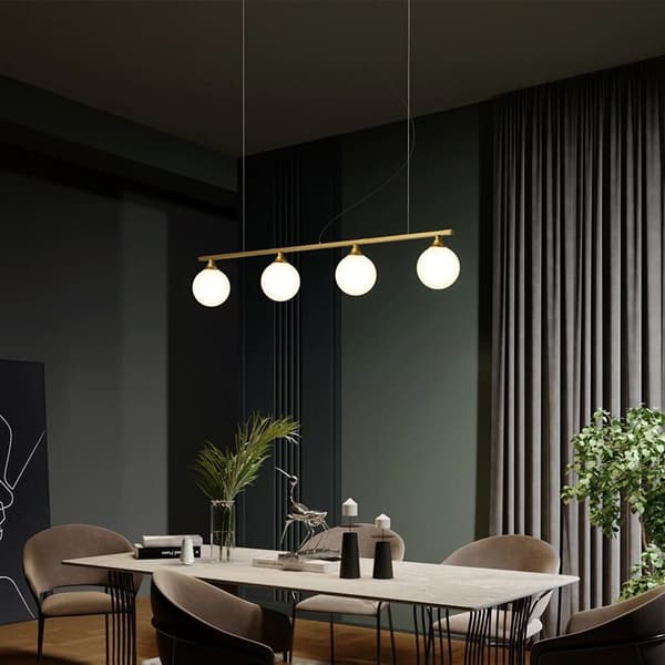 VEDHÆNG LAMPE GLAS KUGLER 4 APP675-4CP GULD