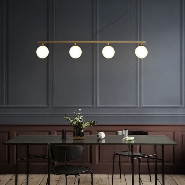 VEDHÆNG LAMPE GLAS KUGLER 4 APP675-4CP GULD