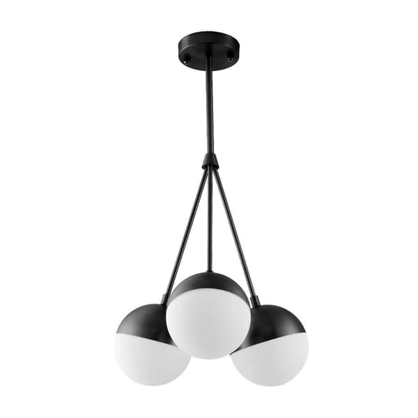 PENDEL LAMPE GLAS MÆLKEKUGLE APP687-3CP SORT