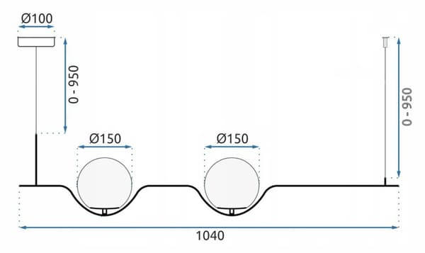 VEDHÆNGSLAMPE APP981-2CP