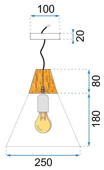 SCADI EN HVID LOFTSLAMPE