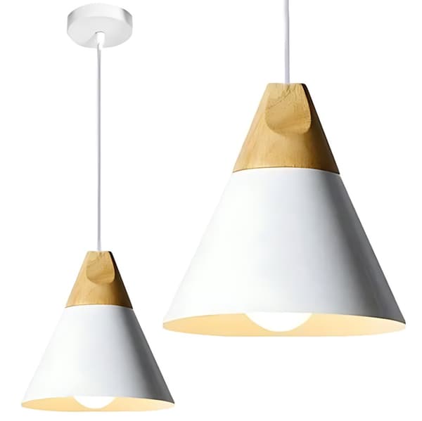 SCADI EN HVID LOFTSLAMPE