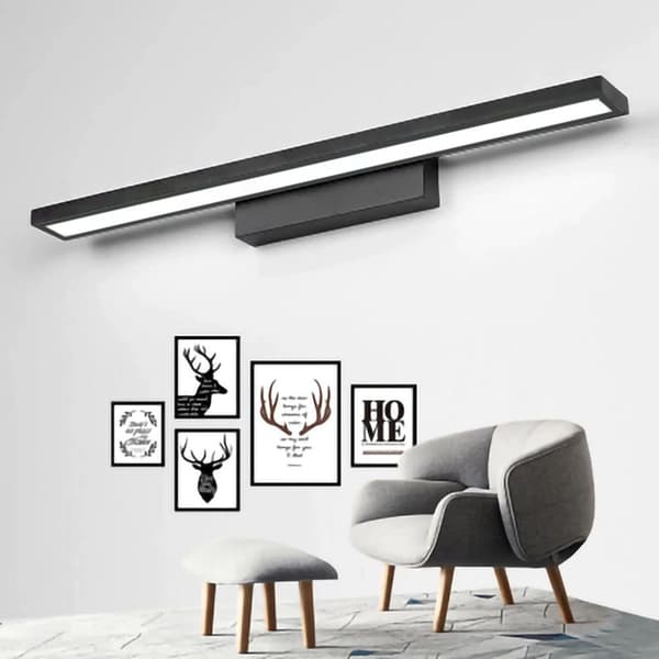 LED-KYLPYHUONEEN SEINÄVALAISIN 60CM APP840-1W TASAINEN MUSTA