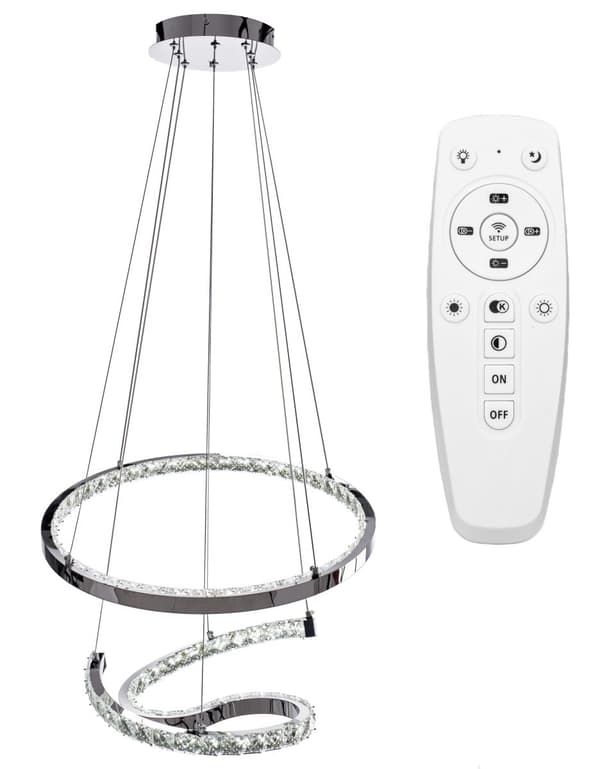 KRYSTAL VEDHÆNG LAMPE RING LED APP773-2CP