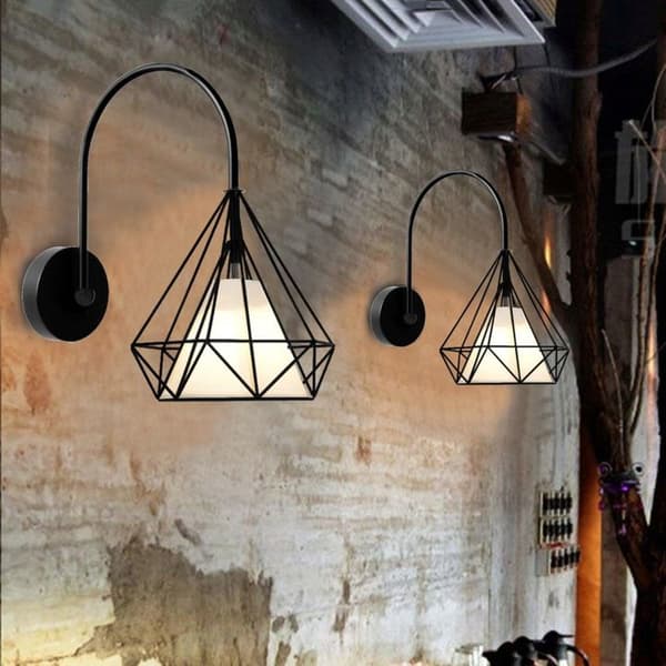 VÄGGLAMPA LOFT STYLE E27 BELLO METALL