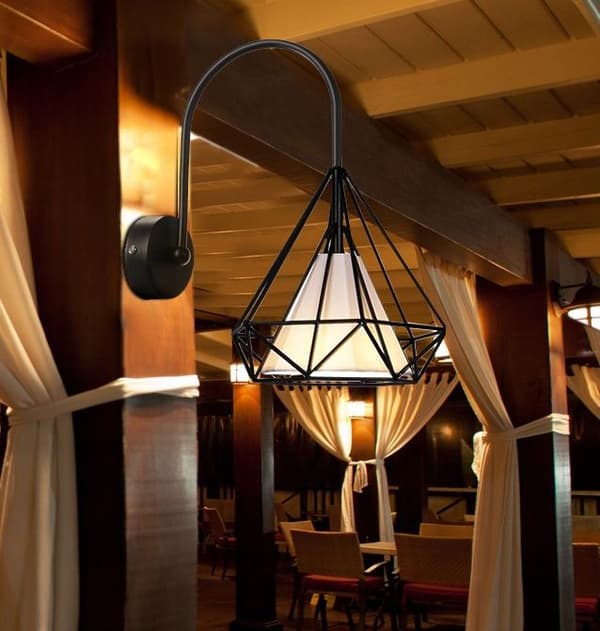 VÄGGLAMPA LOFT STYLE E27 BELLO METALL