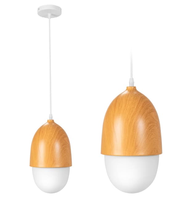 VEDHÆNG LOFTLAMPE VALNØD METAL TRÆ BOHO APP952-1CP