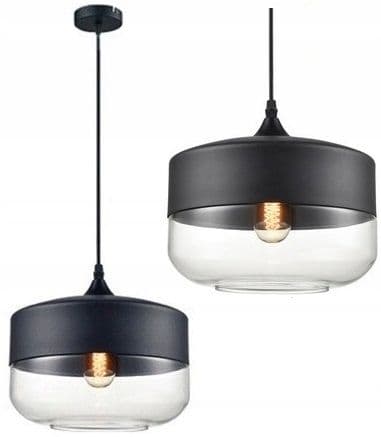 ZENIT D HÄNGTA LAMPA AV SVART GLAS