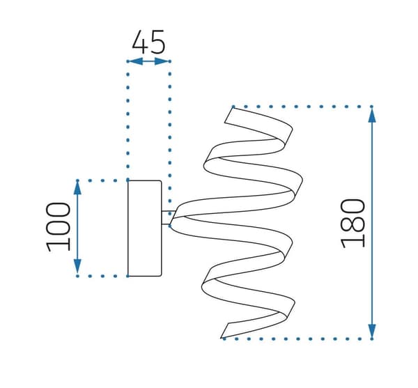 VÆGLAMPE LED APP1046-W SORT MAD