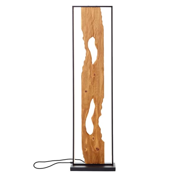Brilliant Chaumont LED gulvlampe 120 cm sort/træ, aluminium/metal/træ, 1x LED integreret, 20 W, (lysstrøm: 2300lm, lysfarve: 3000K)