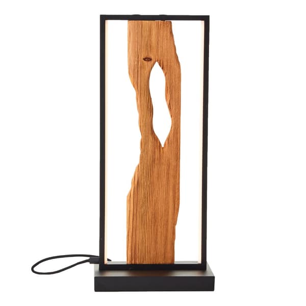 Brilliant Chaumont LED bordslampa 50cm svart/trä, aluminium/metall/trä, 1x LED integrerad, 10 W, (ljusflöde: 940lm, ljusfärg: 3000K)