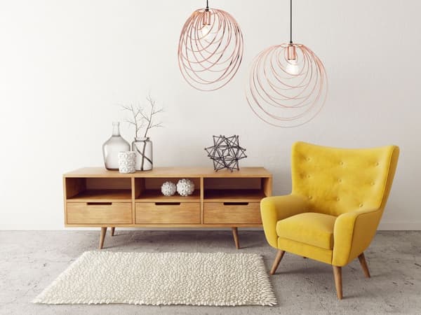 GEOMETRISK TAKLAMPA APP427-1CP ROSE GULD