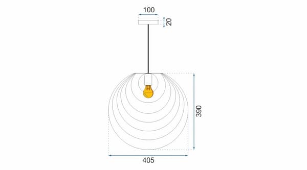 GEOMETRISK TAKLAMPA APP427-1CP ROSE GULD