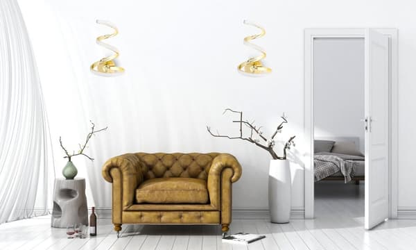 VÆGLAMPE VÆG LED SPRING UP APP830-W GULD
